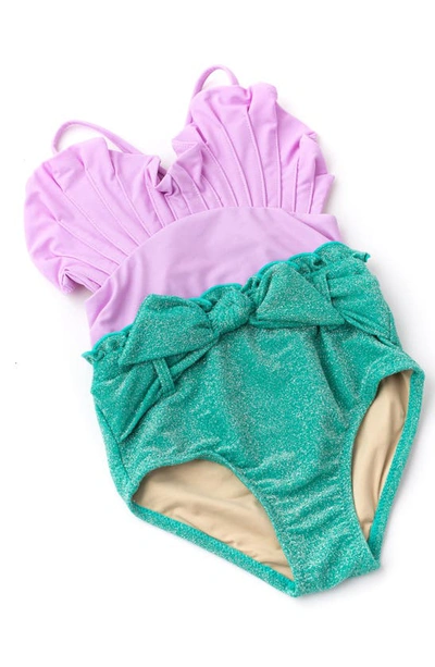 Shade Critters Kids' Metallic One-piece Swimsuit In Multi