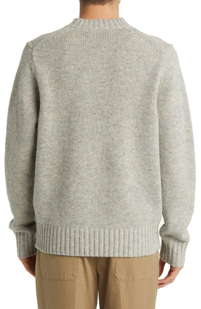 Shop Les Deux Gary Fleck Wool Blend Sweater In Grey Melange