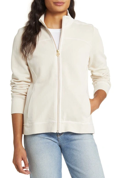 Shop Tommy Bahama Sunray Cove Cotton Knit Zip-up Jacket In Bedouin Sand