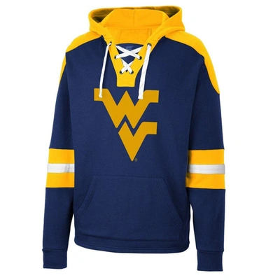 Shop Colosseum Navy West Virginia Mountaineers Lace-up 4.0 Pullover Hoodie