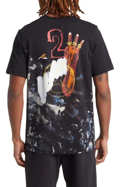 Shop Jordan X Jammie Holmes Artist Series Graphic T-shirt In Black