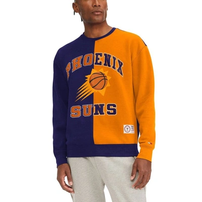 Shop Tommy Jeans Purple/orange Phoenix Suns Keith Split Pullover Sweatshirt