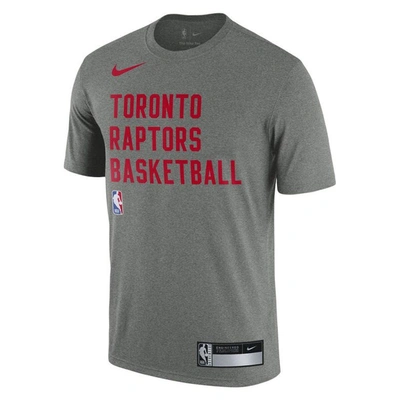 Shop Nike Heather Gray Toronto Raptors 2023/24 Sideline Legend Performance Practice T-shirt