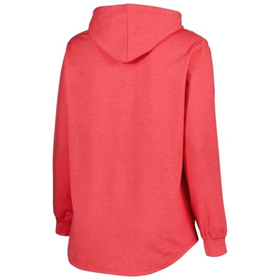 Profile Heather Red Washington Capitals Plus Size Fleece Pullover Hoodie In Heather Red