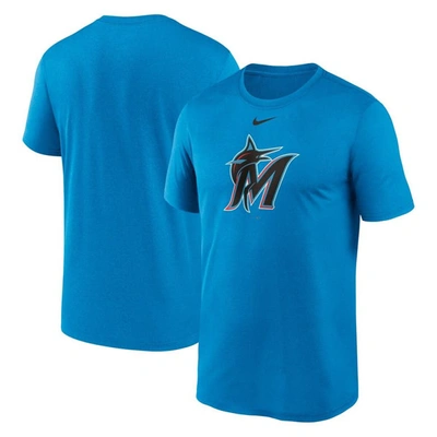 Shop Nike Blue Miami Marlins New Legend Logo T-shirt