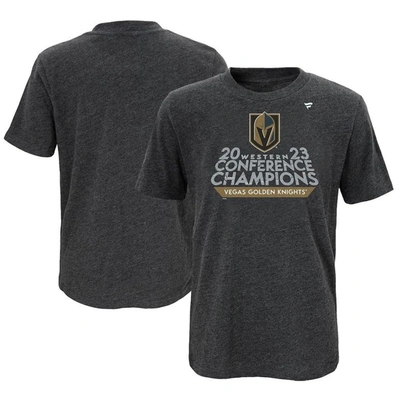 Shop Fanatics Youth  Branded  Heather Charcoal Vegas Golden Knights 2023 Western Conference Champions Lock