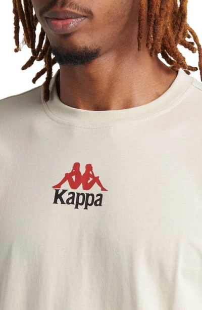 Shop Kappa Authentic Llevar Logo Long Sleeve Graphic T-shirt In Beige Light