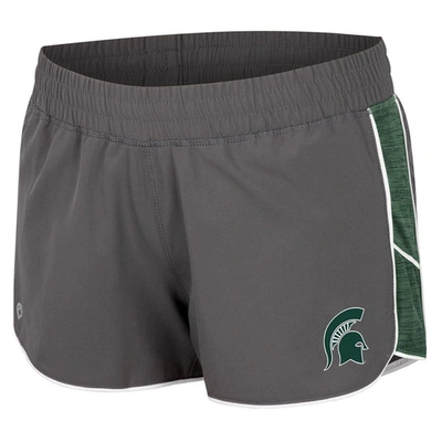 Shop Colosseum Gray Michigan State Spartans Pull The Switch Running Shorts