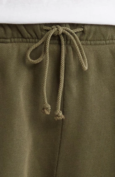 Shop Elwood Core Organic Cotton Brushed Terry Sweat Shorts In Vintage Pine