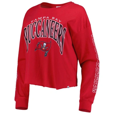 Shop 47 ' Red Tampa Bay Buccaneers Skyler Parkway Cropped Long Sleeve T-shirt