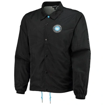 The Wild Collective Black Charlotte Fc Coaches Full-snap Jacket In Black