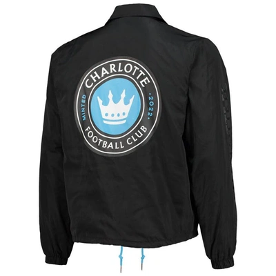 The Wild Collective Black Charlotte Fc Coaches Full-snap Jacket In Black