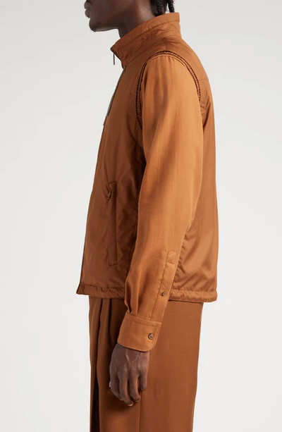 Zegna Zephyr Reversible Vest In Vicuna