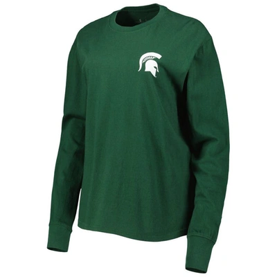 Shop Pressbox Green Michigan State Spartans Valencia Plaid 2-hit Long Sleeve T-shirt