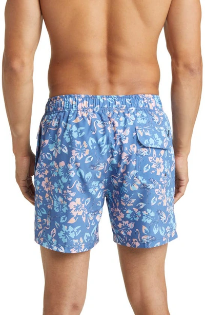 Shop Vintage Summer Stretch Swim Trunks In Blue