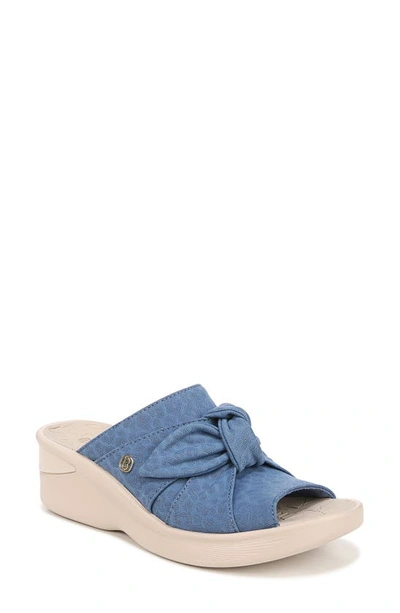 Shop Bzees Smile Wedge Slide Sandal In Blue