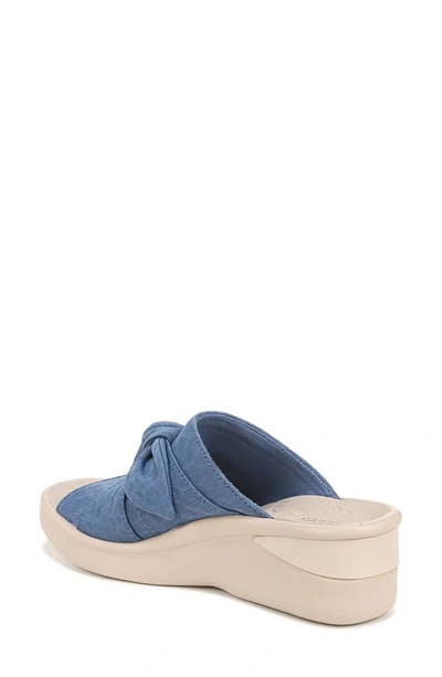 Shop Bzees Smile Wedge Slide Sandal In Blue