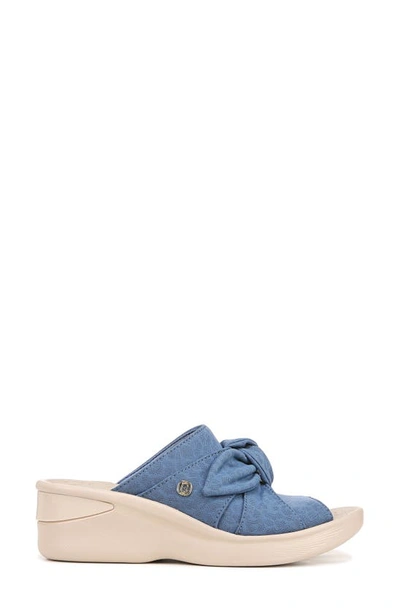 Shop Bzees Smile Wedge Slide Sandal In Blue