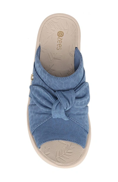 Shop Bzees Smile Wedge Slide Sandal In Blue