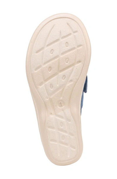 Bzees Smile Washable Slide Sandals Women's Shoes In Blue