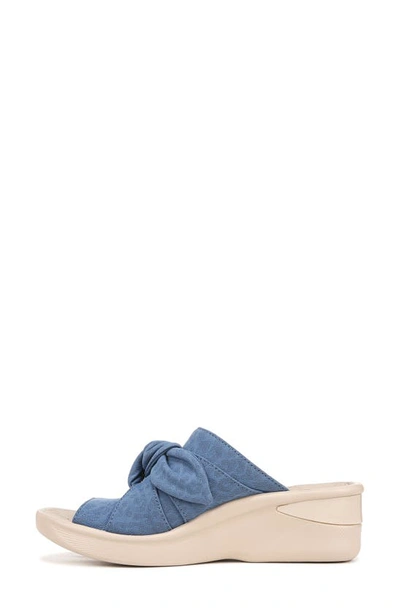 Shop Bzees Smile Wedge Slide Sandal In Blue