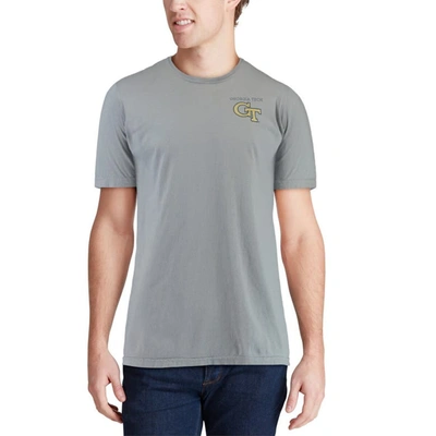 Shop Image One Gray Georgia Tech Yellow Jackets Team Comfort Colors Campus Scenery T-shirt