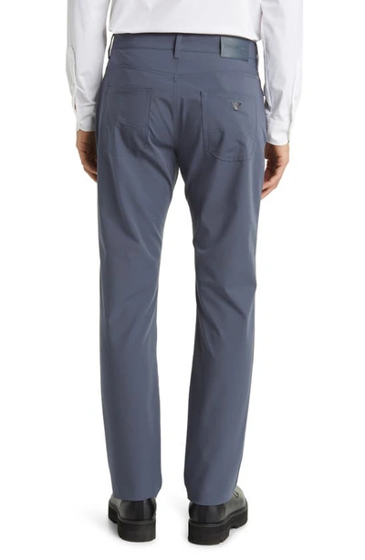 Shop Emporio Armani Techno Five-pocket Pants In Solid Bright Blue