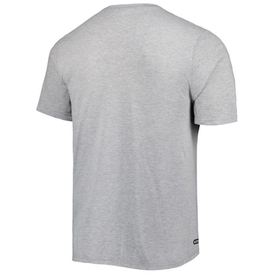 Shop New Era Heathered Gray Los Angeles Rams Combine Authentic Red Zone T-shirt In Heather Gray