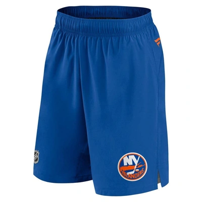 Shop Fanatics Branded Royal New York Islanders Authentic Pro Rink Shorts