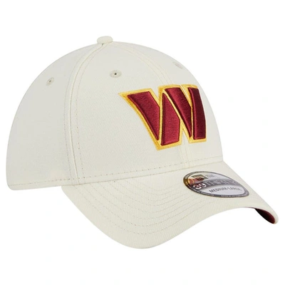 Shop New Era Cream Washington Commanders Classic 39thirty Flex Hat