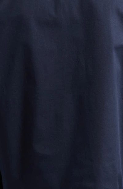 Moncler Cotton Stretch Garbardine Zip-up Shirt Jacket In Cosmic Blue