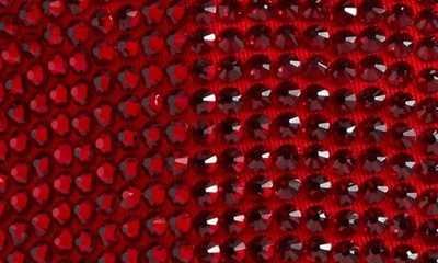 Area Crystal Embellished Stretch Virgin Wool Heart Top In Scarlet