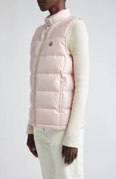 Shop Moncler Alcibia Down Puffer Vest In Pink