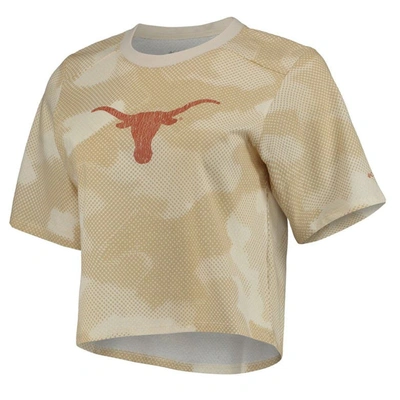 Shop Columbia White/tan Texas Longhorns Park Camo Boxy T-shirt