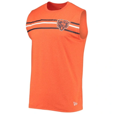 Shop New Era Orange Chicago Bears Brushed Sleeveless Tank Top