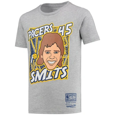 Shop Mitchell & Ness Youth  Rik Smits Gray Indiana Pacers Hardwood Classics King Of The Court Player T-shi In Heather Gray