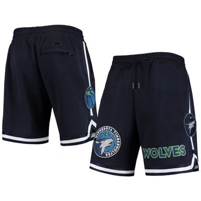 Shop Pro Standard Navy Minnesota Timberwolves Chenille Shorts