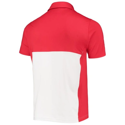 Shop Under Armour Red/white Maryland Terrapins 2022 Blocked Coaches Performance Polo