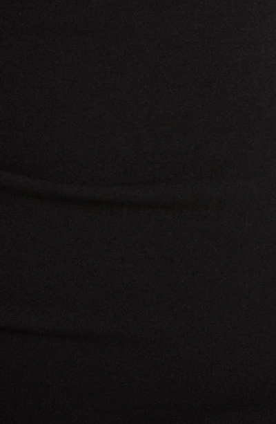 Nikki Lund Marilyn Ruched Knit Dress In Black