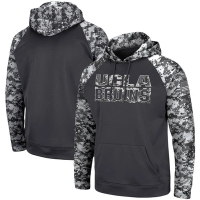 Colosseum Charcoal Ucla Bruins Oht Military Appreciation Digital Camo Pullover Hoodie In Charcoal