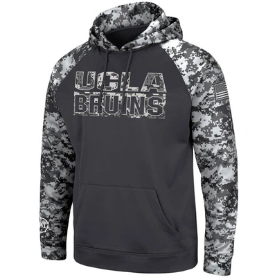 Colosseum Charcoal Ucla Bruins Oht Military Appreciation Digital Camo Pullover Hoodie In Charcoal