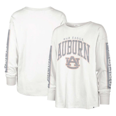 Shop 47 ' Cream Auburn Tigers Statement Soa 3-hit Long Sleeve T-shirt In White