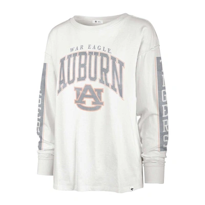 Shop 47 ' Cream Auburn Tigers Statement Soa 3-hit Long Sleeve T-shirt In White