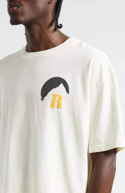 Shop Rhude Moonlight Logo Graphic T-shirt In Vtg White
