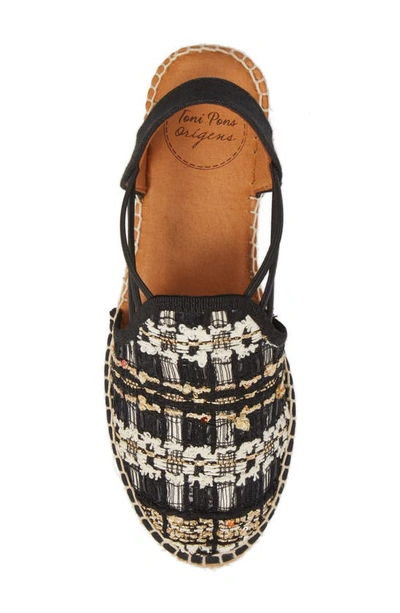 Toni Pons 'noa' Espadrille Sandal In Black Embellished