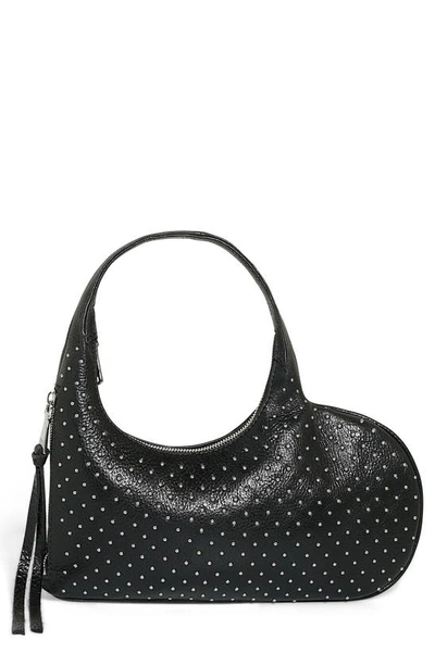 Shop Aimee Kestenberg Heart On My Sleeve Top Handle Bag In Black Micro Studs