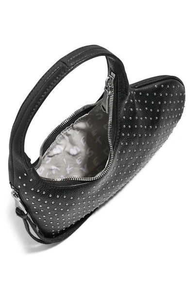 Shop Aimee Kestenberg Heart On My Sleeve Top Handle Bag In Black Micro Studs