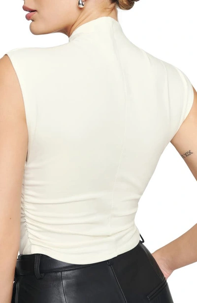Shop Reformation Lindy Ruched Crop Top In Ivory