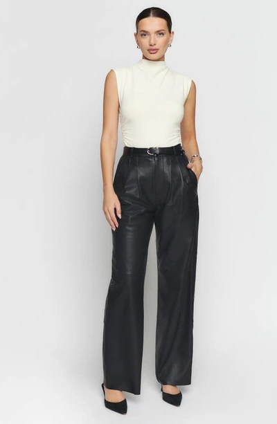 Reformation Lindy Ruched Crop Top In Ivory