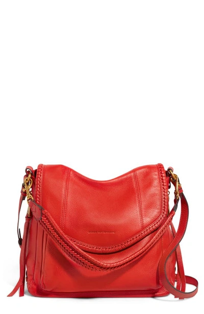 Shop Aimee Kestenberg All For Love Convertible Leather Shoulder Bag In Corvette Red